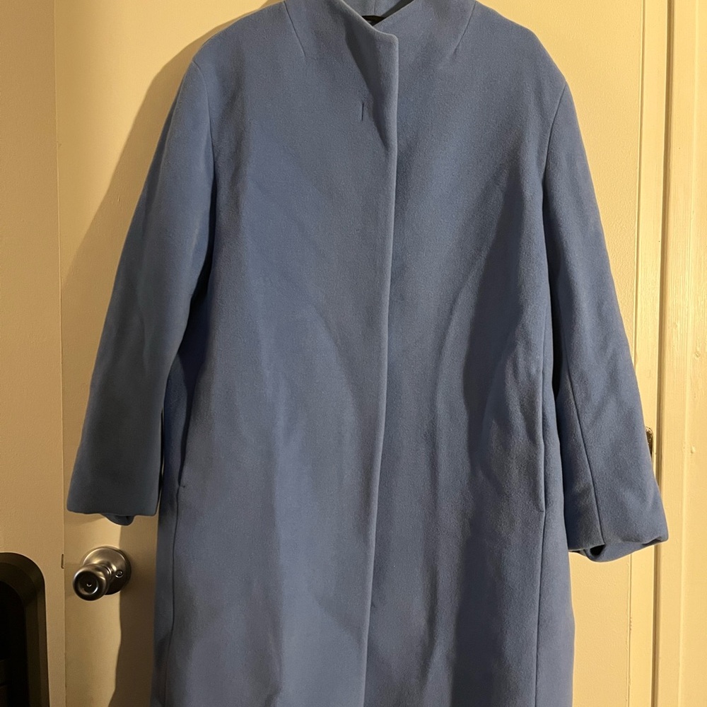 Cinzia Rocca Elegant Blue Wool Coat